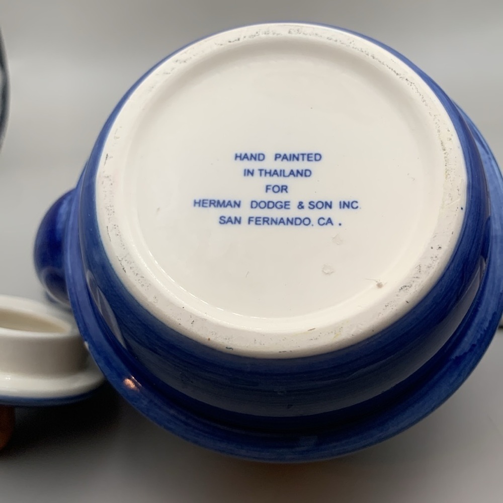 Blue floral Tea pot ceramic Herman Dodge & Son,excellent condition.‎ - Picture 8 of 10